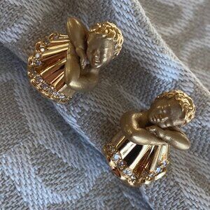 Rare Estate Carrera y Carrera Cherub Angel Earrings